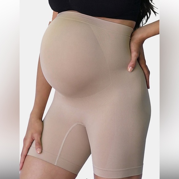 Isabel Maternity by Ingrid & Isabel Other - Isabel Maternity High-Waist Shape-wear Shorts - XS Taupe
